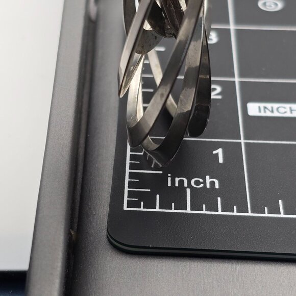 Vintage Silver Tone 3D Spiral Brooch 3"x3" Swirl Design Statement Jewelry - Picture 6 of 7